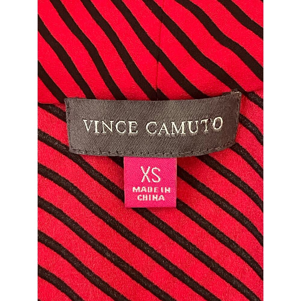 Vince Camuto Stripe Sleeveless Faux Wrap Top Size XS - Picture 5 of 8